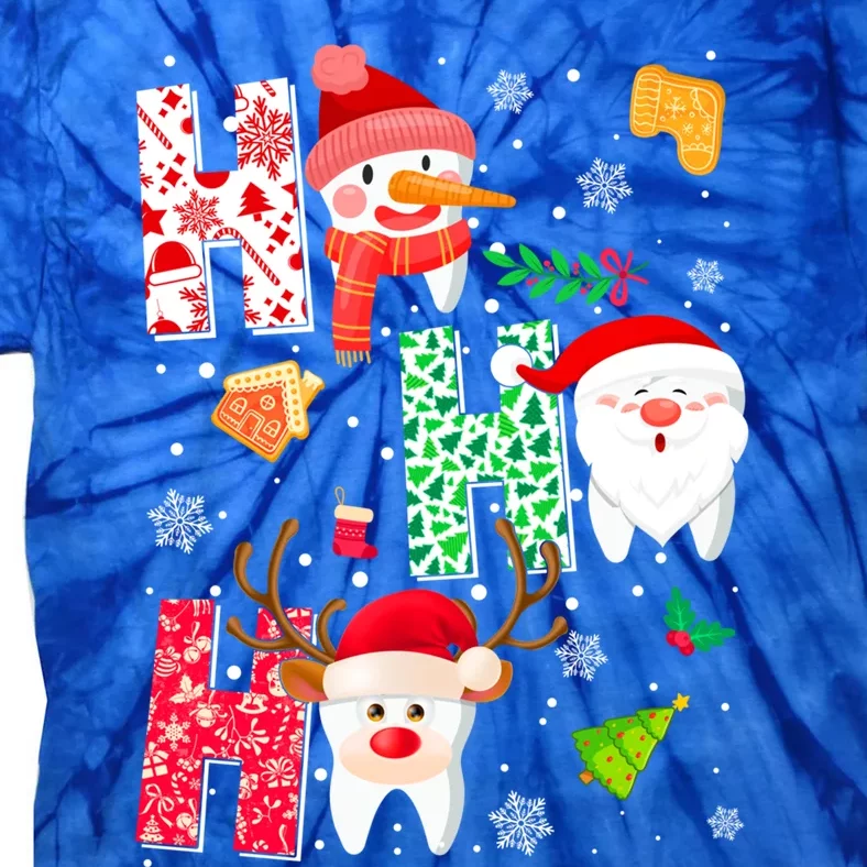 Ho Ho Ho Dentist Christmas Teeth Dental Student Merry Xmas Gift Tie-Dye T-Shirt