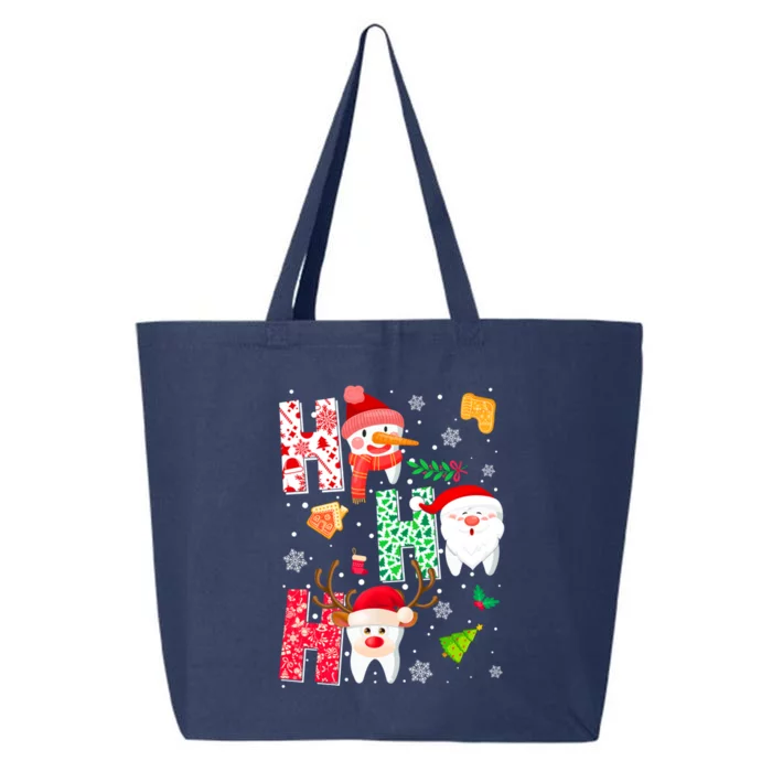 Ho Ho Ho Dentist Christmas Teeth Dental Student Merry Xmas Gift 25L Jumbo Tote