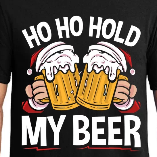 Ho Ho Hold My Beer Christmas Xmas Costume Gift Pajama Set