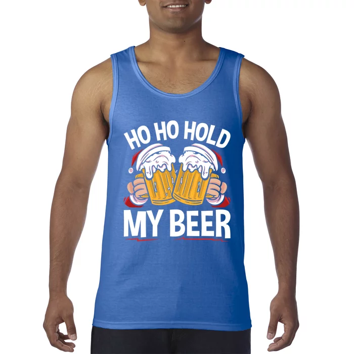 Ho Ho Hold My Beer Christmas Xmas Costume Gift Tank Top