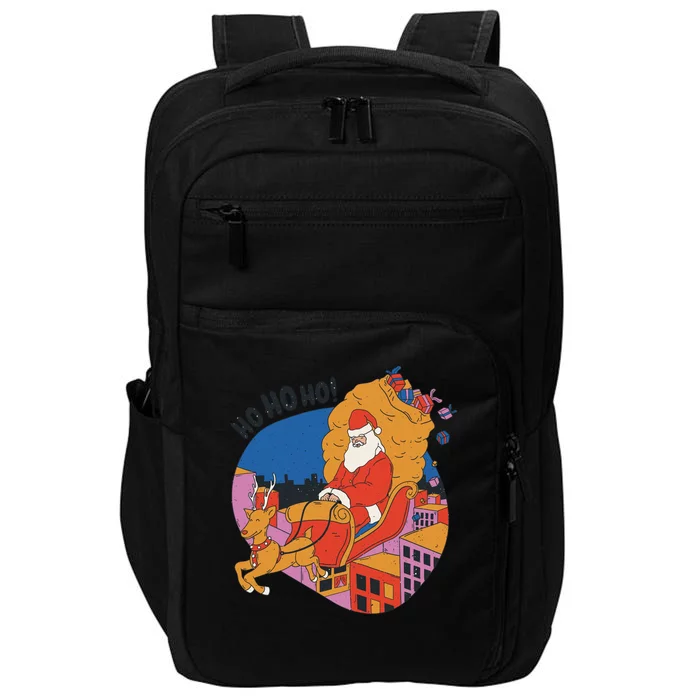 Ho Ho Ho Santa Reindeer Gifts Impact Tech Backpack