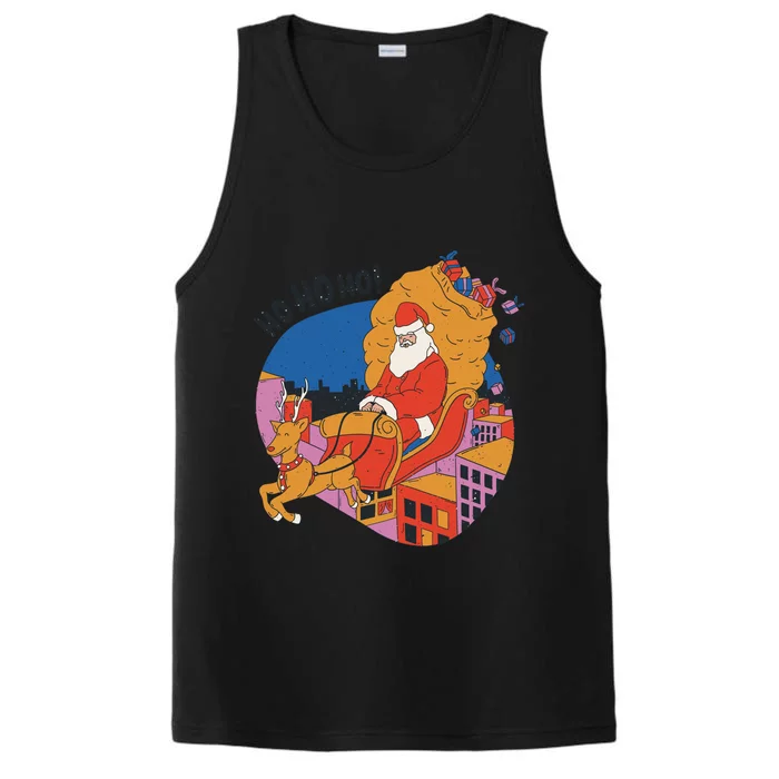 Ho Ho Ho Santa Reindeer Gifts Performance Tank