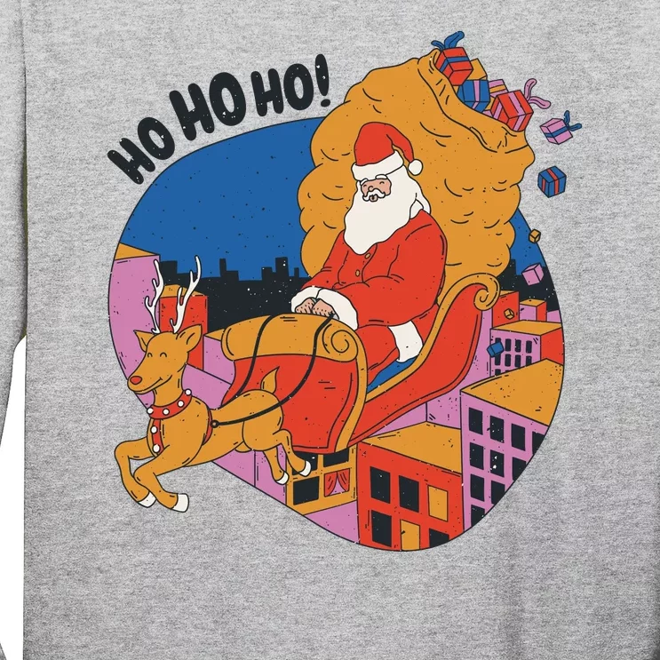 Ho Ho Ho Santa Reindeer Gifts Long Sleeve Shirt