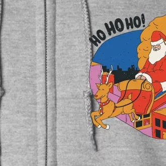 Ho Ho Ho Santa Reindeer Gifts Full Zip Hoodie