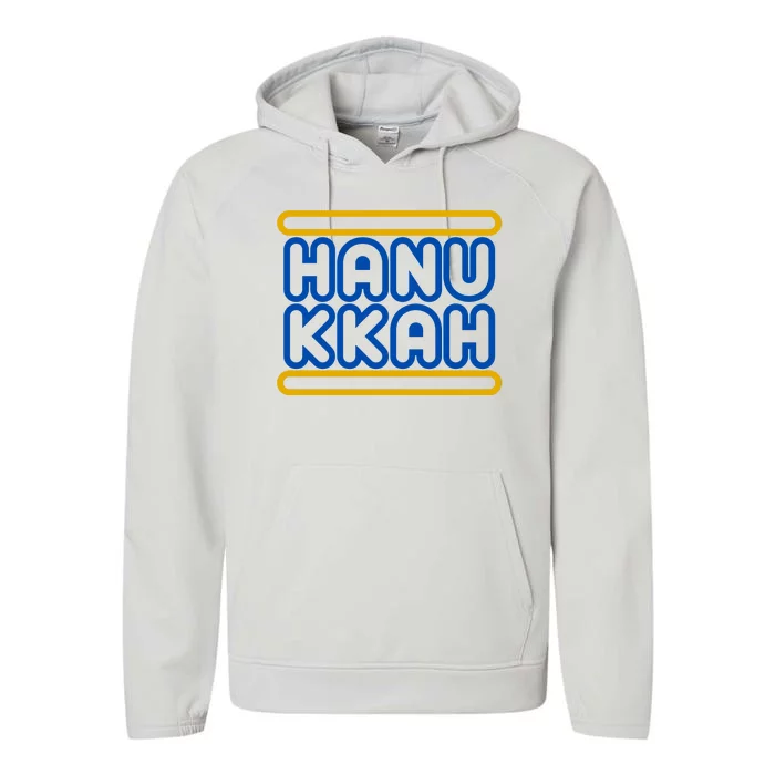 Happy Hanukkah Holiday Gift Performance Fleece Hoodie