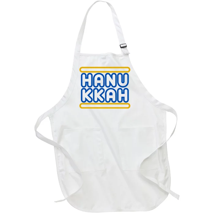 Happy Hanukkah Holiday Gift Full-Length Apron With Pocket