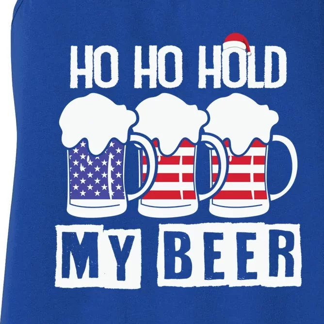 Ho Ho Hold My Beer Gift Women's Racerback Tank