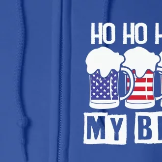 Ho Ho Hold My Beer Gift Full Zip Hoodie