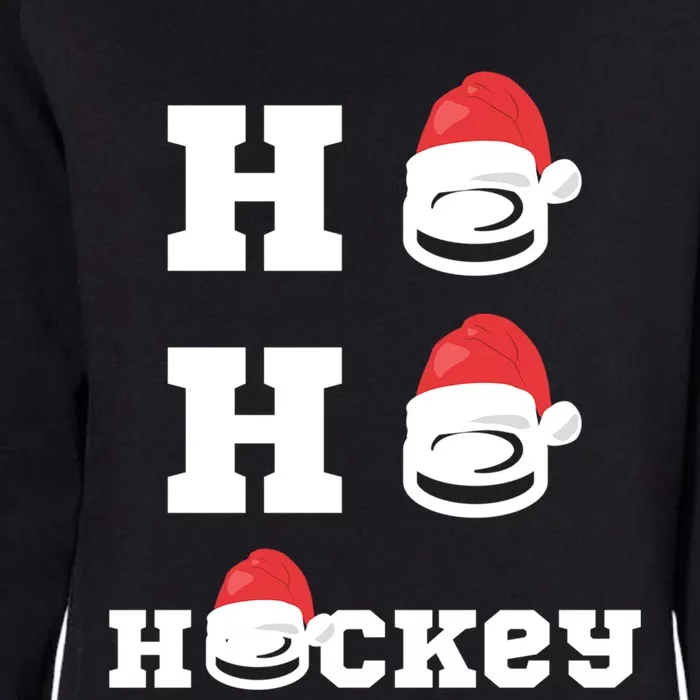 Ho Ho Hockey Funny Santa Hat Hockey Puck Ice Hockey Lover Meaningful Gift Womens California Wash Sweatshirt