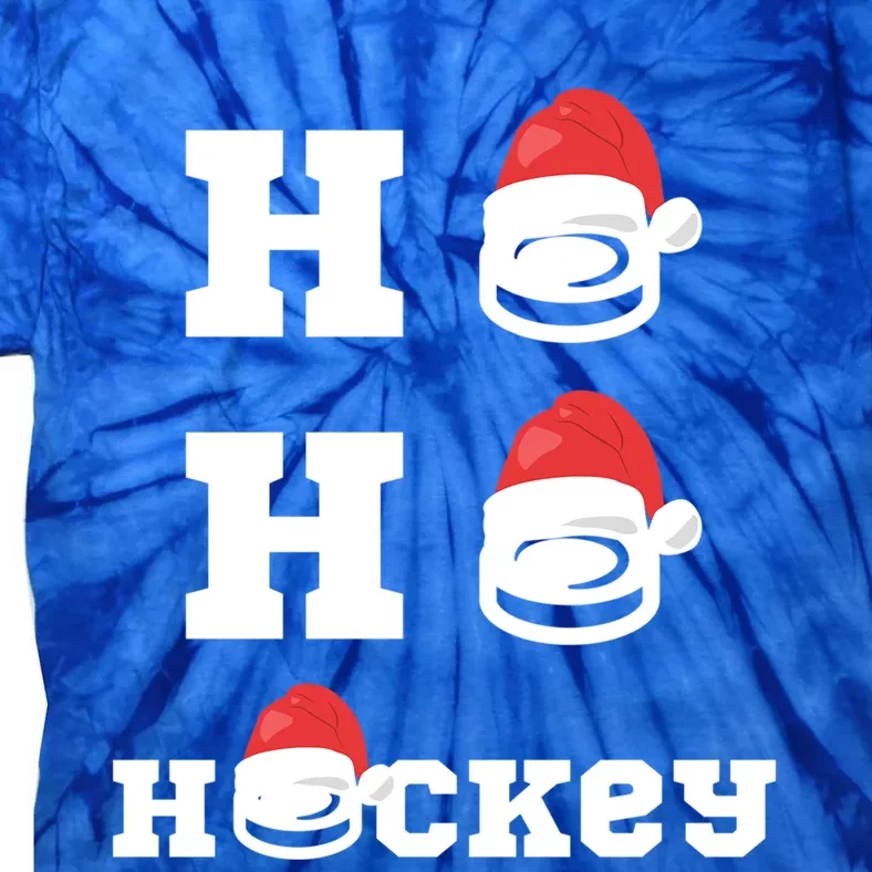 Ho Ho Hockey Funny Santa Hat Hockey Puck Ice Hockey Lover Meaningful Gift Tie-Dye T-Shirt