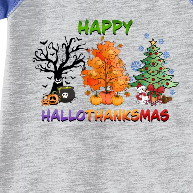 Happy Hallothanksmas Holidays Design Meaningful Gift Infant Baby Jersey Bodysuit