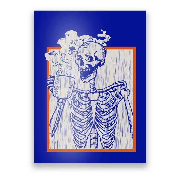 Happy Halloween Halloween Coffee Cute Skeleton Spooky Cute Gift Poster