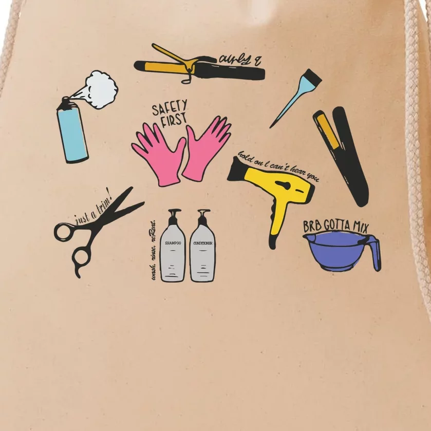 Hairdresser Hairstylist Drawstring Bag