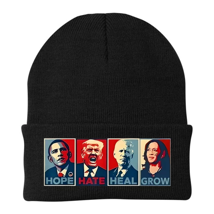 Hope Hate Heal Grow Knit Cap Winter Beanie