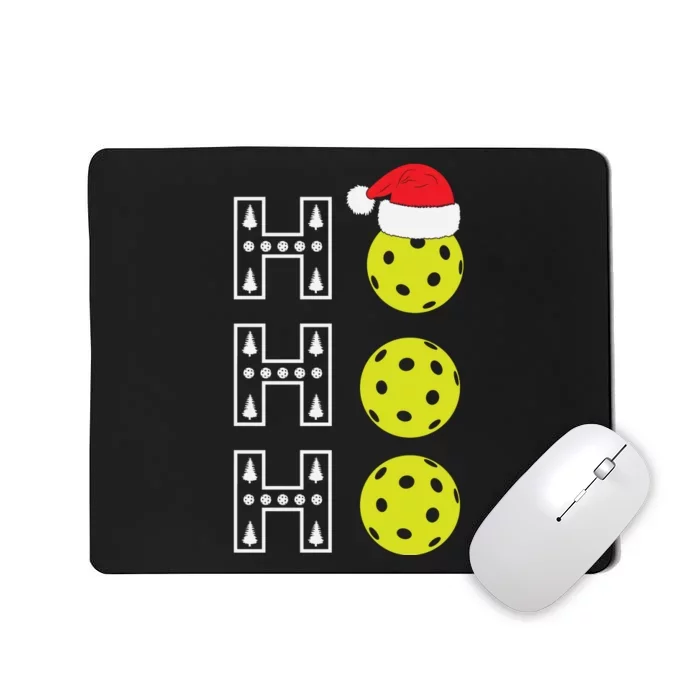 Ho Ho Ho Pickleball Christmas Santa Hat Holiday Mousepad