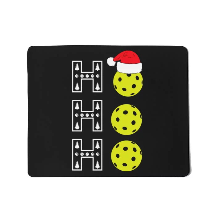 Ho Ho Ho Pickleball Christmas Santa Hat Holiday Mousepad