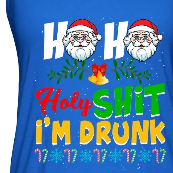 Ho Ho Holy Shit I'm Drunk Christmas Funny Xmas Ing Gift Ladies Essential Flowy Tank