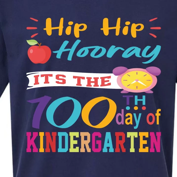 Hip Hip Hooray Its The 100 Days Of Kindergarten Sueded Cloud Jersey T-Shirt