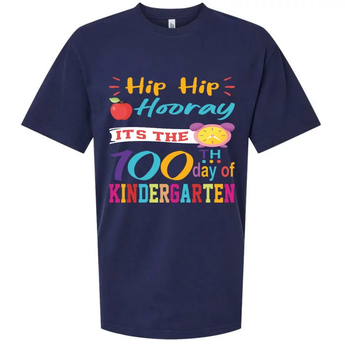 Hip Hip Hooray Its The 100 Days Of Kindergarten Sueded Cloud Jersey T-Shirt