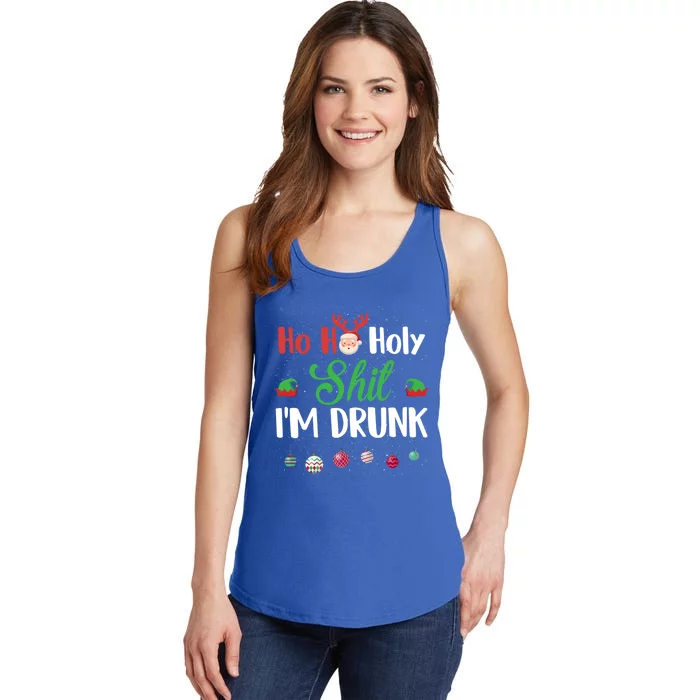 Ho Ho Holy Shit I'm Drunk Christmas Funny Xmas Ing Gift Ladies Essential Tank