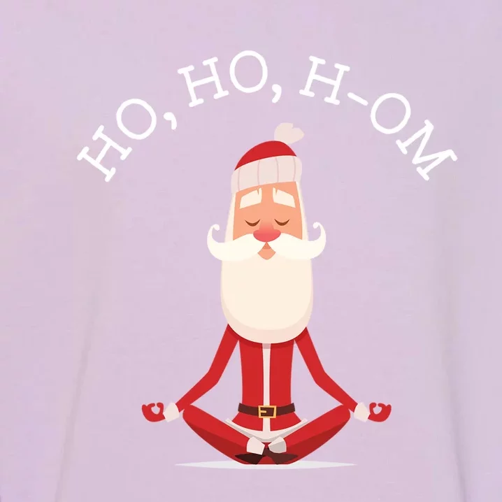 Ho Ho Hom Gift With Skinny Yoga Santa Garment-Dyed Sweatshirt