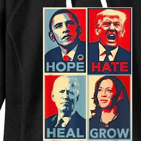 Hope Hate Heal Grow Women's Fleece Hoodie