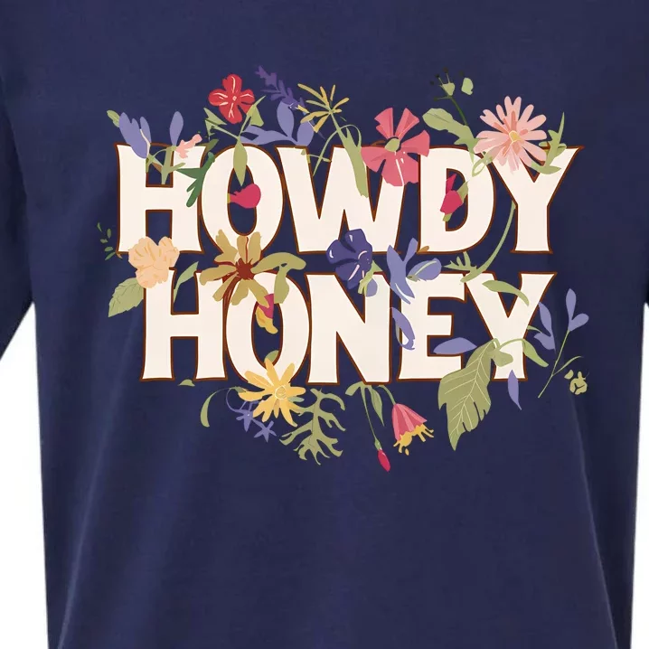 Howdy Honey Honeysuckle Plant Southern Western Country Desert Sueded Cloud Jersey T-Shirt