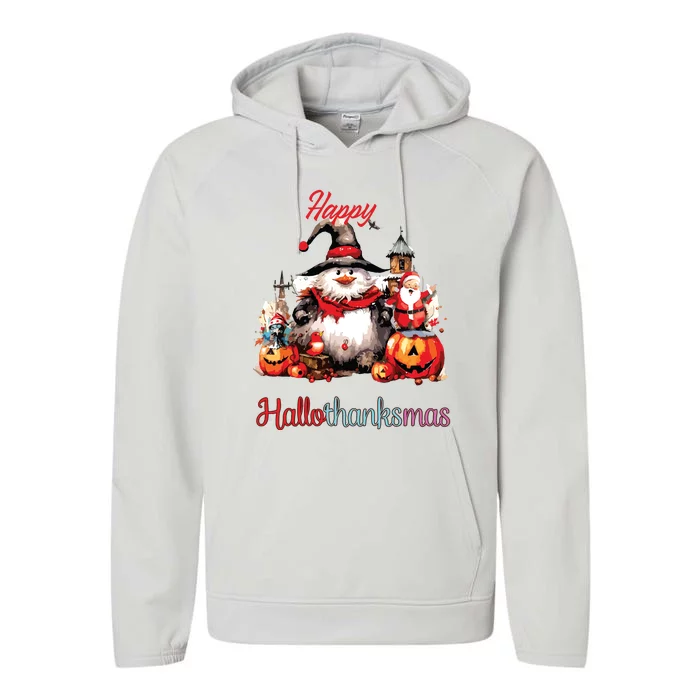 Happy Hallothanksmas Performance Fleece Hoodie