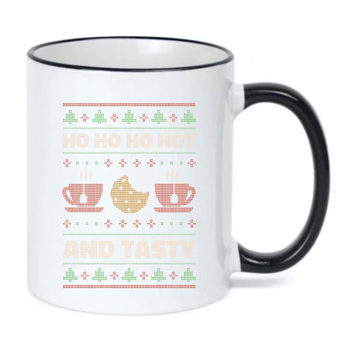 Ho Ho Ho Hot And Tasty Funny Christmas Cookie Ugly Sweater Gift Black Color Changing Mug