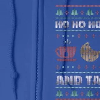 Ho Ho Ho Hot And Tasty Funny Christmas Cookie Ugly Sweater Gift Full Zip Hoodie