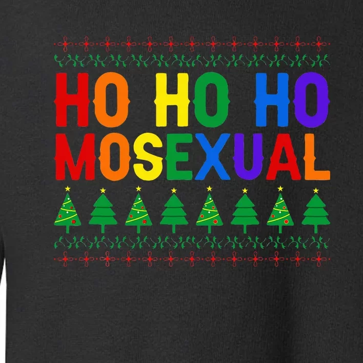 Ho Ho Homosexual Ugly Xmas Sweater Funny LGBT Christmas Toddler Sweatshirt