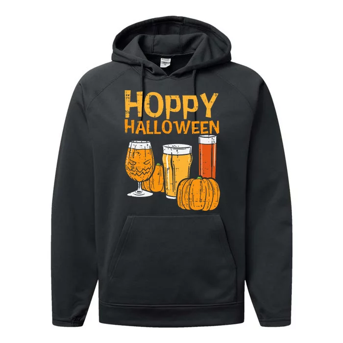 Hoppy Halloween Hilarious BeerThemed Gifts for Dads Grandpas and Uncles Performance Fleece Hoodie