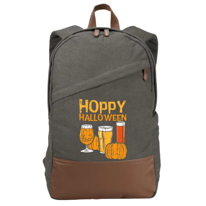 Hoppy Halloween Hilarious BeerThemed Gifts for Dads Grandpas and Uncles Cotton Canvas Backpack