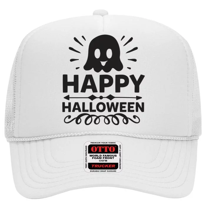 Happy Halloween High Crown Mesh Trucker Hat