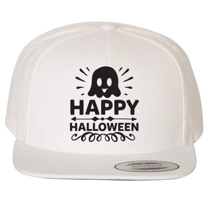 Happy Halloween Wool Snapback Cap