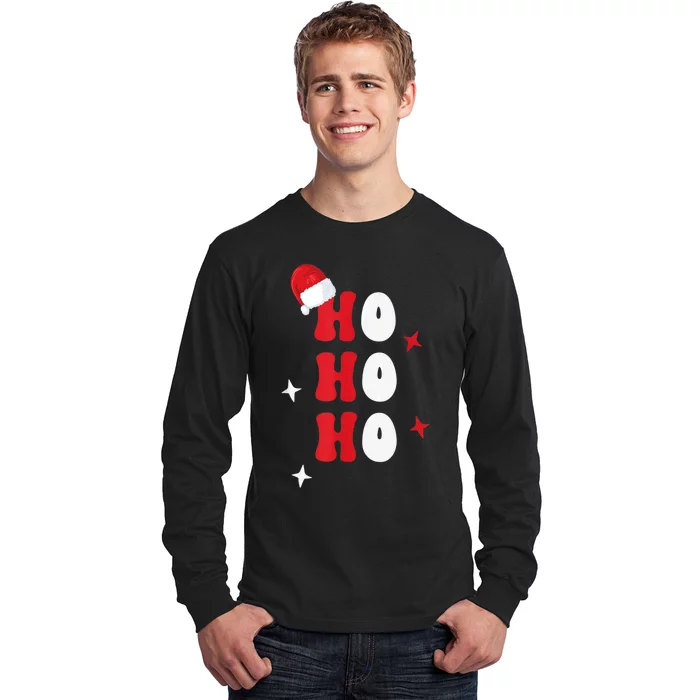 Ho Ho Ho Holiday Apparel, Hohoho Christmas Holiday Outfit Long Sleeve Shirt