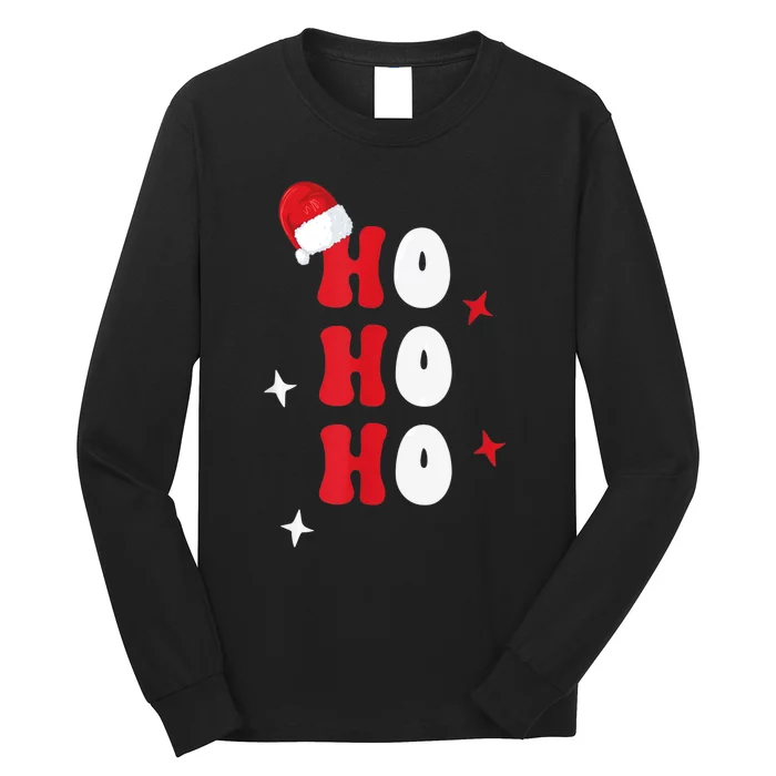 Ho Ho Ho Holiday Apparel, Hohoho Christmas Holiday Outfit Long Sleeve Shirt