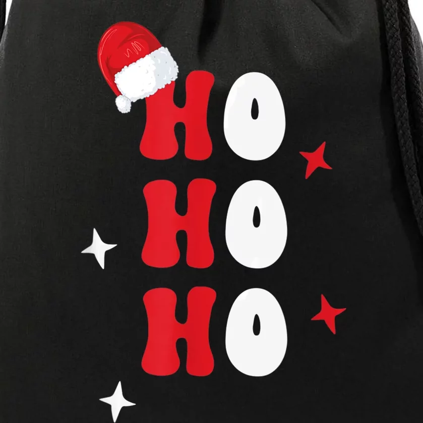 Ho Ho Ho Holiday Apparel, Hohoho Christmas Holiday Outfit Drawstring Bag