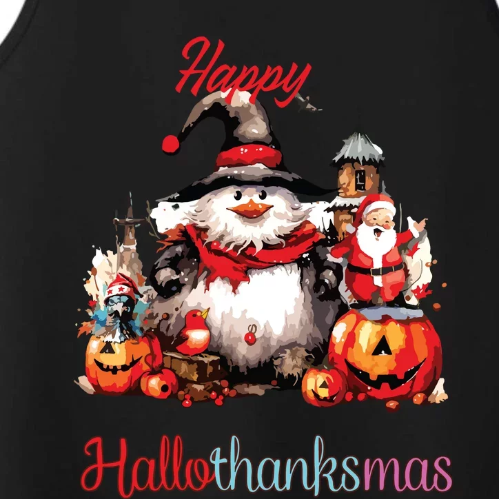 Happy Hallothanksmas Performance Tank