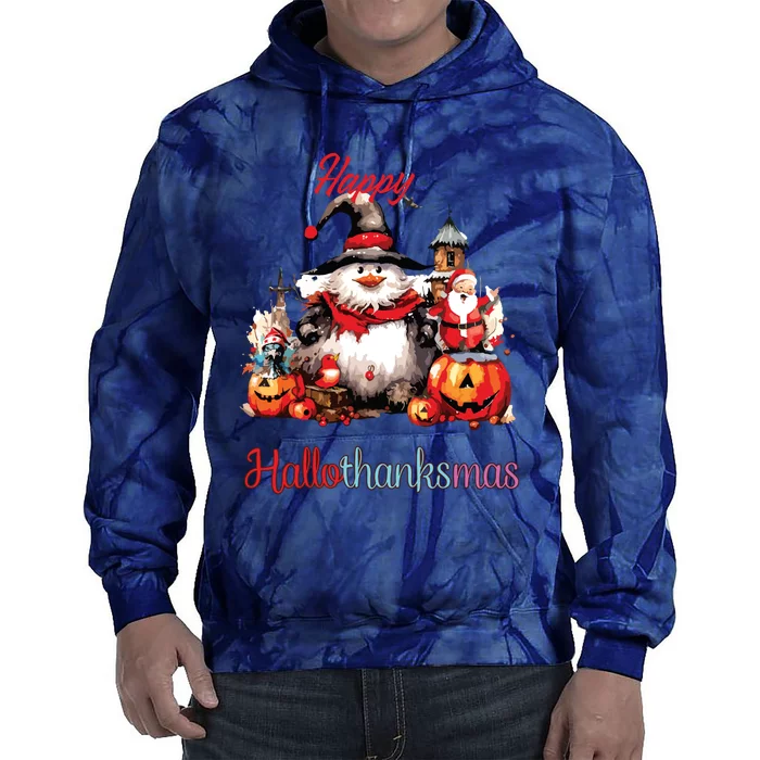 Happy Hallothanksmas Tie Dye Hoodie