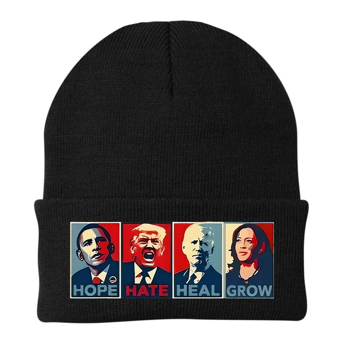 Hope Hate Heal Grow Knit Cap Winter Beanie