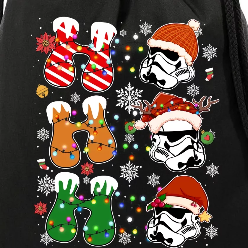 Ho Ho Ho Stormtrooper Christmas Lights Star Christmas Wars Stormtroope Drawstring Bag