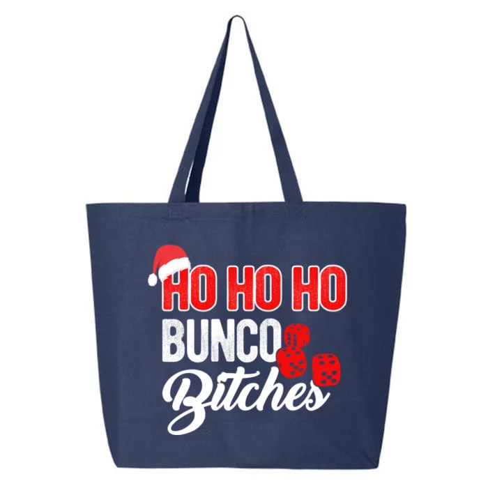 Ho Ho Ho Bunco Bitches Funny Sassy Bunco Christmas Saying Gift 25L Jumbo Tote