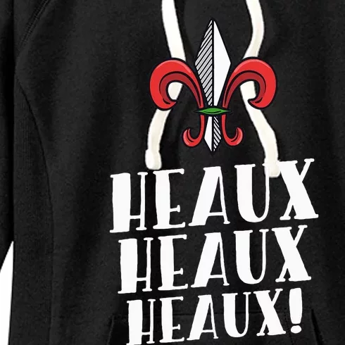 Heaux Heaux Heaux Cajun Christmas Louisiana Xmas New Orleans Women's Fleece Hoodie