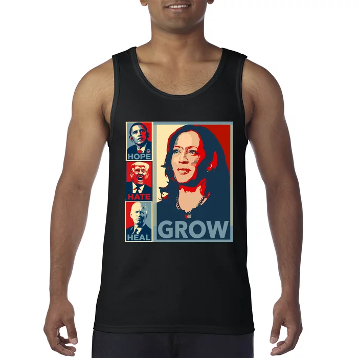 Hope Hate Heal Grow Tank Top