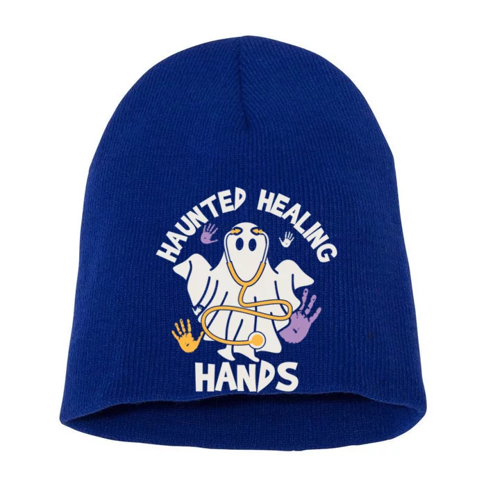 Haunted Healing Hands Nurse Ghost Scrub Halloween Costume Gift Short Acrylic Beanie