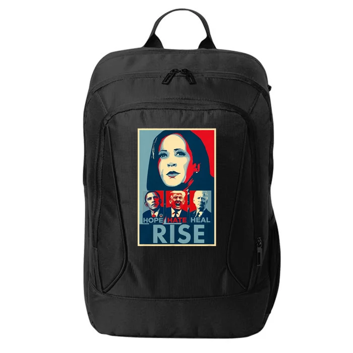 Hope Hate Heal Rise Kamala 2024 For President Campaign City Backpack