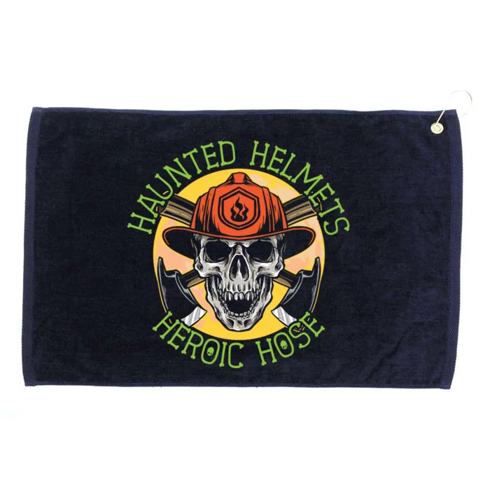 Haunted Helmets Heroic Hose Trick Or Treat Firefighter Gift Grommeted Golf Towel