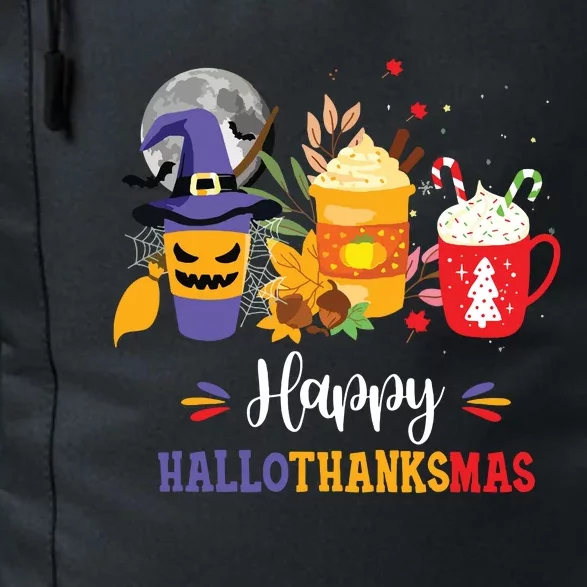 Halloween Happy Hallothanksmas Coffee Latte Thanksgiving Daily Commute Backpack