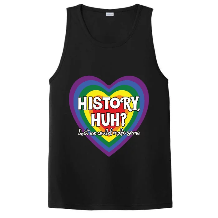 Heart History Huh Red White And Blue Performance Tank